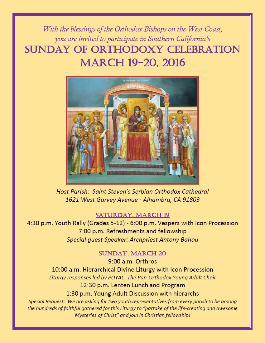 [Sunday of Orthodoxy in Alhambra, California]
